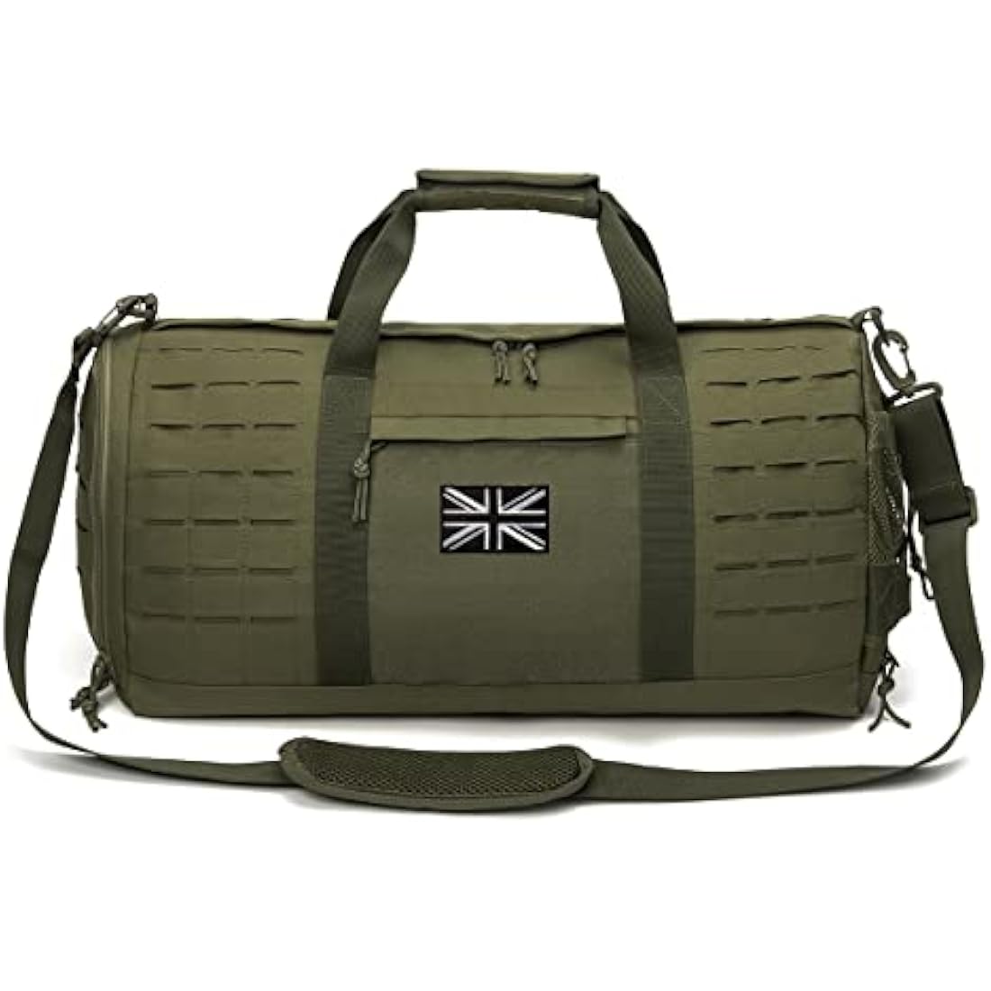 QT&QY 40L Military Tactical Duffle for Men - Sport Gym Fitness Tote Travel Bag With Shoe Compartment for Training, Workout, Football - Weekender