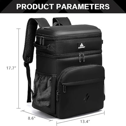 Laripwit Cooler Backpack 54 Cans Insulated Cool Bag Rucksack Leak-Proof Picnic Backpack for Men Women - Perfect Large Soft Cooler Rucksack for Travel, Camping, Lunch, Beach