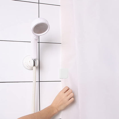 XHNFCU 4 Pcs Self-Adhesive Shower Curtain Clips - Windproof Anti-Splash Protect for Holding and Stopping Curtains