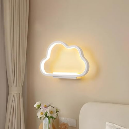ZTWLEED 20W Indoor Wall Light,LED Wall Light Minimalist Design Cloud Shape,Warm White-Natural White-Cool White Tri-Color Adjustable,RA85,Children's