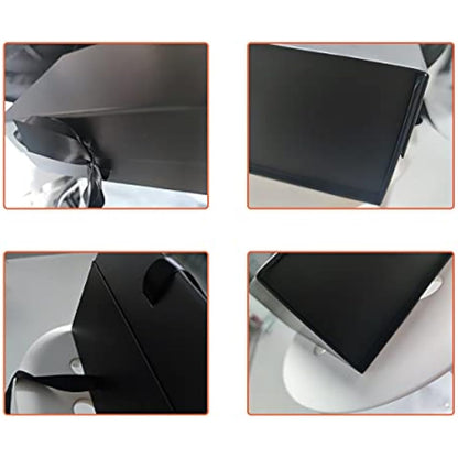 Black Gift Box 23.5 x17 x10 cm, Gift Box with Magnetic Lids and Silk Ribbon Specially Designed for Present Birthdays, Holidays, Anniversaries Gift Packaging