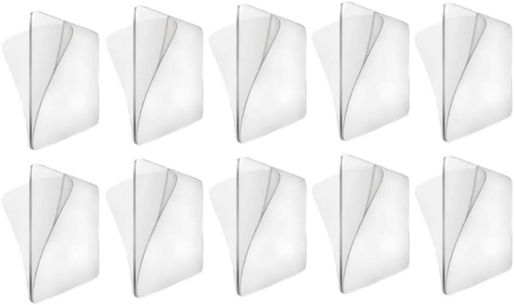 10Pcs Transparent Wall Mounted Replacement Sticky Pads for Kitchen Bathroom Shower Caddy Organizer Rack Holder Nail Free Adhesive Hooks Bathroom