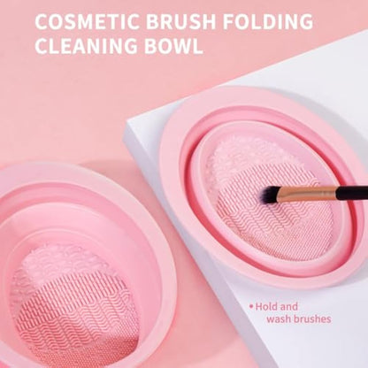 MAANGE Makeup Brushes 54 Pcs Makeup Tool Set, Multi-functional Make up Brushes Set for Foundation Eye Shadow Powder Concealers (Pink, 54 Pcs)