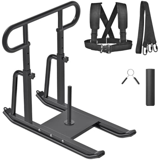 Kipika Weight Sled, Fitness Sled, Fitness Strength Training Sled, Speed Training Sled - Heavy-Duty Weight Training Equipment for Muscle Building and Explosive Power - Suitable for 1” & 2“ Weight Plate