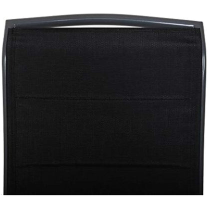Chicreat Upholstered Folding High-Back Chair, Dark Grey/Black, Aluminium