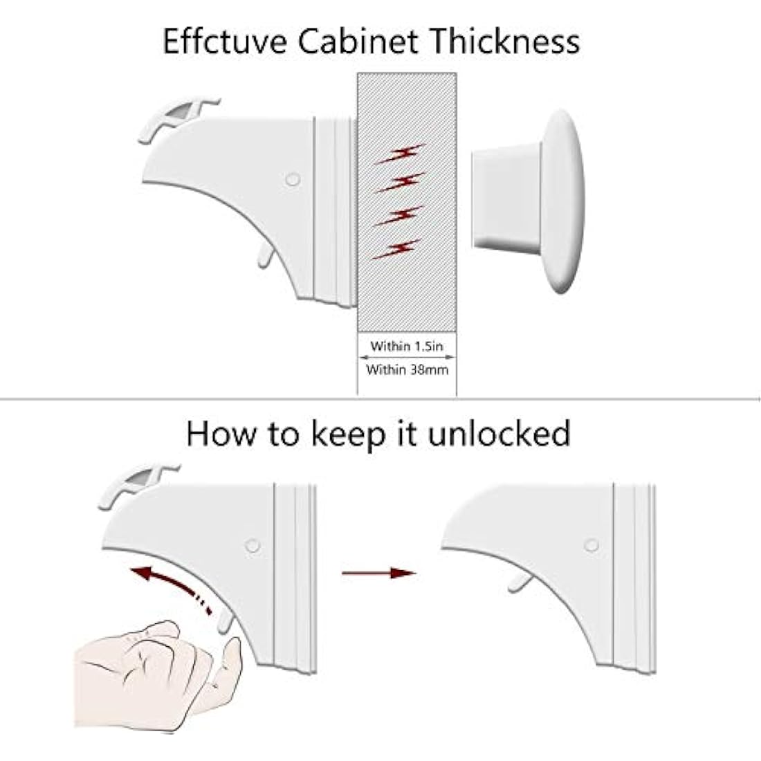 Dokon Child Safety Magnetic Cupboard Locks (10 + 2 Keys), No Tools Or Screws Needed, Baby for Cabinets and Drawers