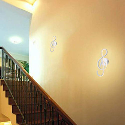 KAWELL 22W Creative Modern LED Wall Light Indoor Wall Lamp LED Light Aluminum Music Symbol Art Decoration for Bedroom Living Room Lounge Cafe Corridor