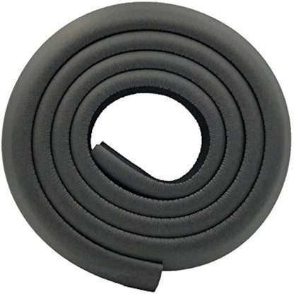 M2cbridge L Shape Extra Thick Furniture Table Edge Protectors Foam Baby Safety Bumper Guard 6.5 Ft (Black (6.5ft x 2))