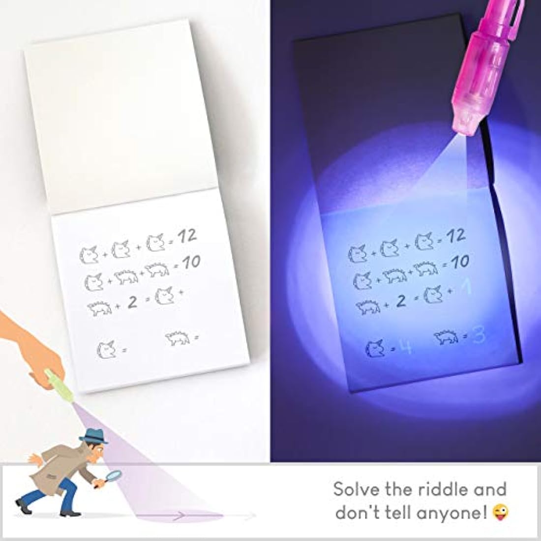 BONNYCO Invisible Ink Pen and Notebook Pack of 16 Party Bag Fillers for Kids, Party Favours Boys and Girls, Pinata Toys, Birthday Stocking Fillers Kids, Classroom Prizes for School, Children Gifts