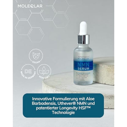 MoleQlar NMN Face Serum 30 ml - Longevity for Your Skin - with Patented HSF Technology and High-Purity Uthever NMN