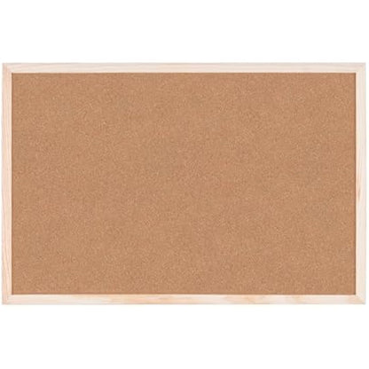 Bi-Office MC030012010 Cork Board Budget, Wood Frame, 60 x 40 cm - Brown (wood )