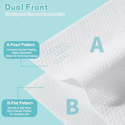 Disposable Face Towel 600 Count, Soft Cotton Clean Towels, Biodegradable Disposable Towels, Skin Care, Makeup Remover, Wipes and Facial Cleansing