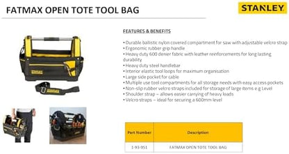 Stanley Fatmax Open Tote Bag