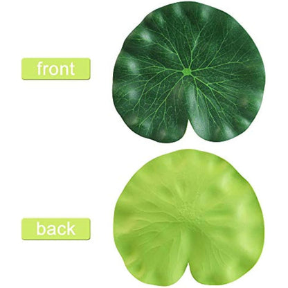 CODIRATO 10 Pcs Artificial Floating Foam Lotus Leaves Artificial Foliage Pond Decor - 18cm