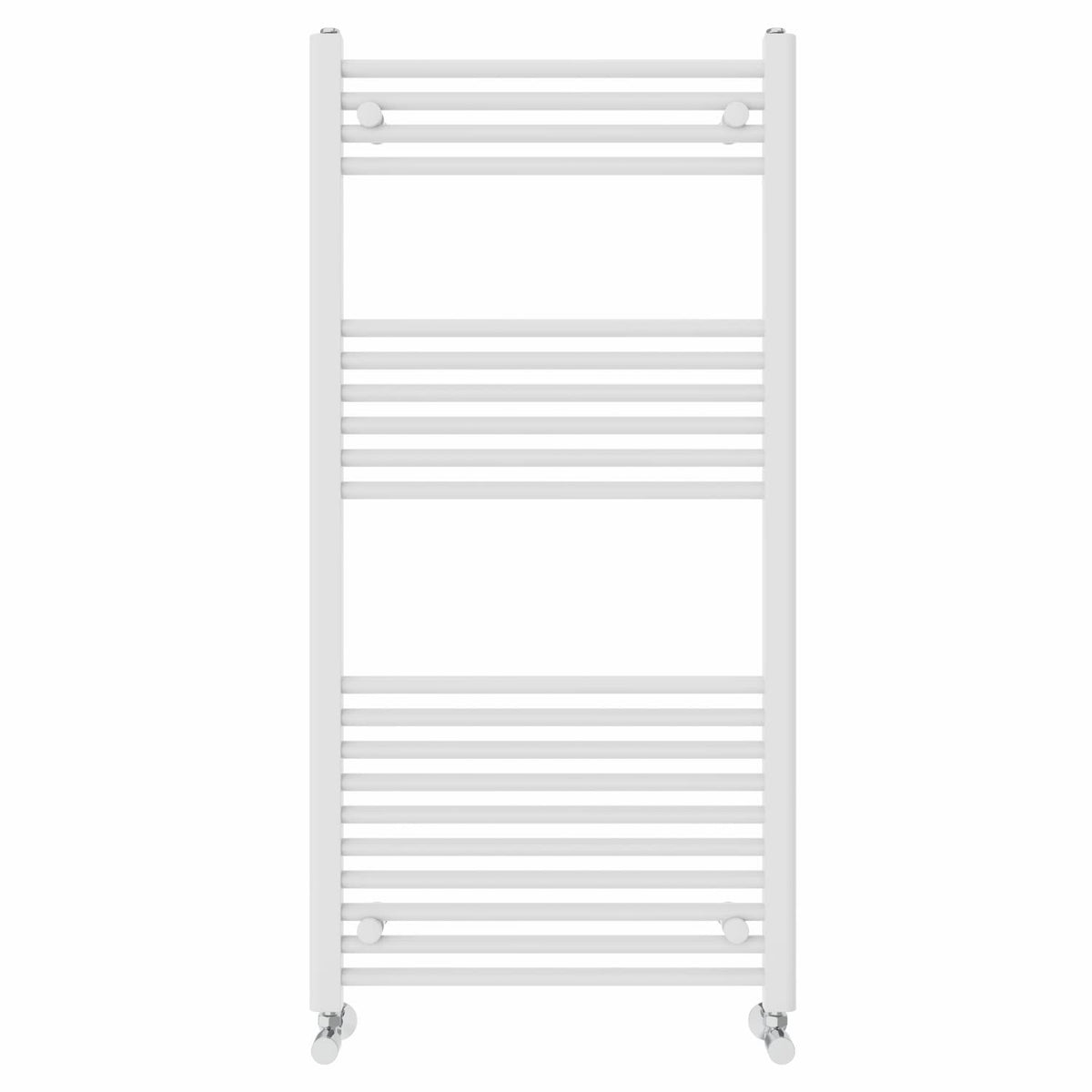 NRG White Heated Towel Rail Straight Designer Bathroom Radiator, 1200×600mm
