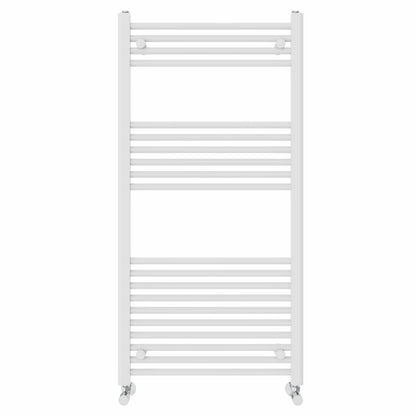 NRG White Heated Towel Rail Straight Designer Bathroom Radiator, 1200×600mm