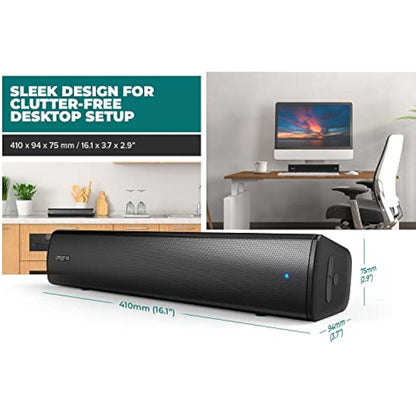 CREATIVE - Stage Air V2 Compact Under-monitor Soundbar, Black