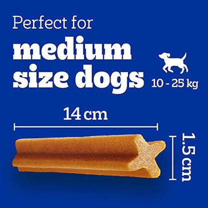 Pedigree DentaStix - Daily Dental chews for medium Dogs (10-25 kg) , 28 Pedigree Dentastix sticks (Pack of 4)