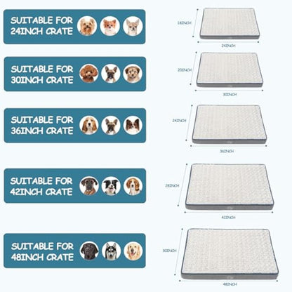 EMPSIGN Extra Large Orthopedic Dog Bed - Washable, Removable Cover, XXL Dog Beds Mattress for Crate, Grey, 112x76x7,5cm