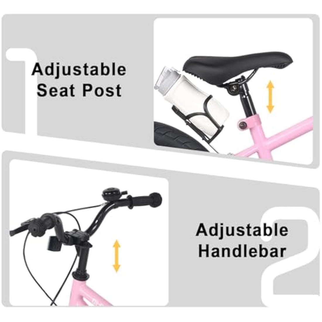 Glerc Fantacy 16 Inch Kids Bike for 2-14 Years Old Boys Girls with Water Bottle Holder & Stabilisers, Multiple Colors