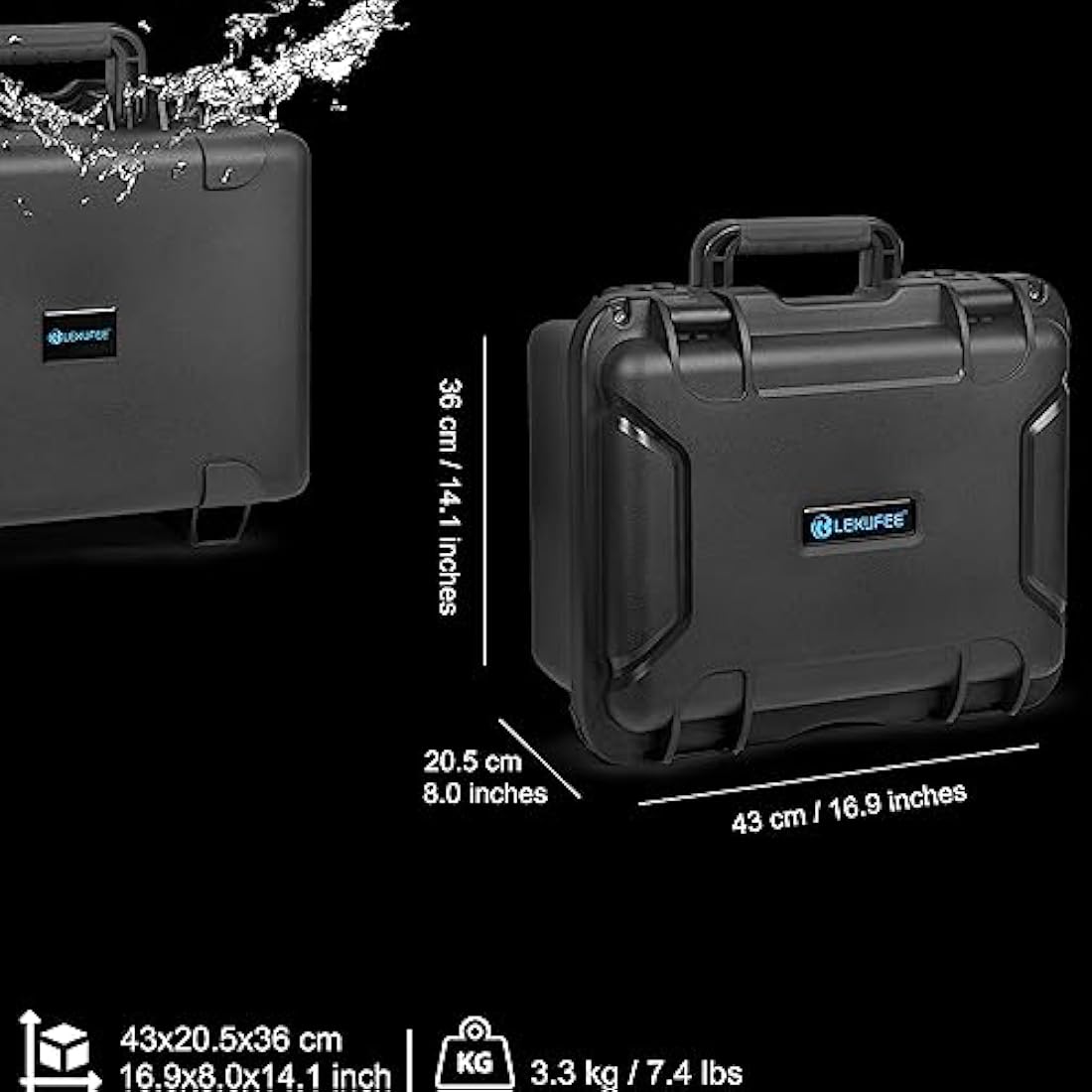 LEKUFEE Waterproof Carrying Case for DJI Mavic 3 Pro/Classic/Combo/RC Pro/RC/N1/Goggles 2/Integra/Motion/RC Motion 2 & Accessories (Case Only)