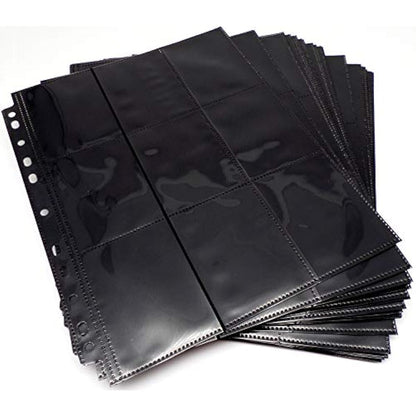 docsmagic.de 3-Ring Album Black + 50 18-Pocket Pages Black - Sideloading - PKM - YGO - MTG