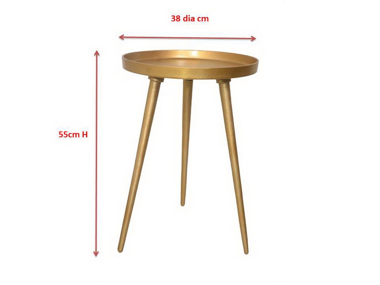ASPECT Maxine Tripods Metal Side Table (Gold) ST98G