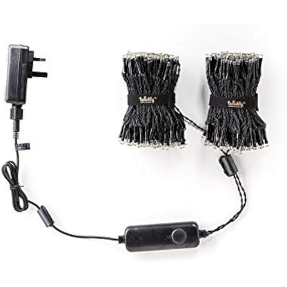 Twinkly Strings 400 White LED, LED Light String for Outdoor and Indoor, White Lights from Warm to Cool, Mappable LEDs, Compatible with Alexa, Google Home, IP44, App Control, Black Wire, 32m