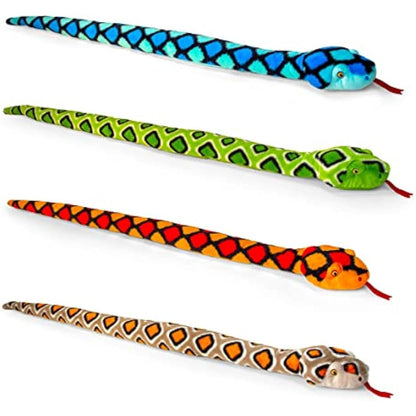 Deluxe Paws Plush Cuddly Soft Eco Toys 100% Recycled (Snakes 100cm (Random Colour))