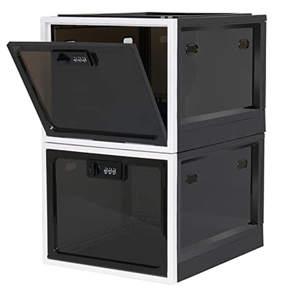 Lalifebuss Medicine Lock Box, Medication Lockable Container for Refrigerator Food Safe Locking Locker Tablet Phone for Kitchen Home School and Office