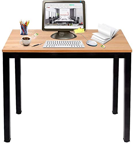 sogesfurniture Compact Computer Desk PC Laptop Table, Simple Home Study Table Writing Desk for Student, Multipurpose Workstation Office Meeting Table
