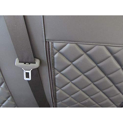 Texmar Designed to fit MERCEDES SPRINTER CRAFTER 2006-2018 RHD ALL BLACK ECO LEATHER Seat Covers 2+1 (1 single 1 double)