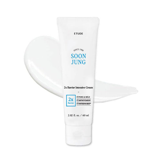 ETUDE SoonJung 2x Barrier Intensive Cream (Original), Hypoallergenic Shea Butter Hydrating Facial Cream for Sensitive Skin, Water-oil Balance &