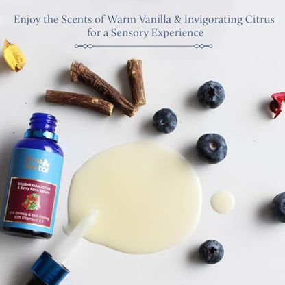 Blue Nectar Manjistha Vitamin C Face Serum for Anti Wrinkle| Advanced Anti Aging Formula with Power of Vit C & E |For Glowing Skin with Radiant Berries (13 herbs, 30 ml)