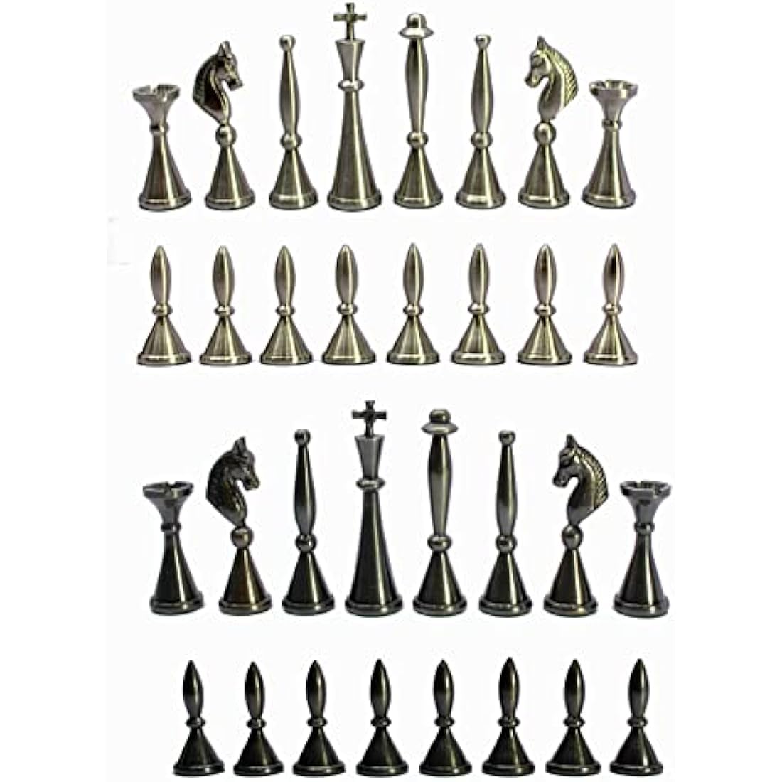 StonKraft Brass Chess Pieces Coins Pawns Chessmen - Copper Metal Chess Pieces