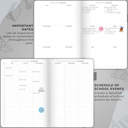 Clever Fox Teacher Planner – School Year Planner with Calendars & Lesson Plans – Teacher Plan Book for Classroom & Homeschool Organization - Undated, A5 Size, Hardcover (Grey)