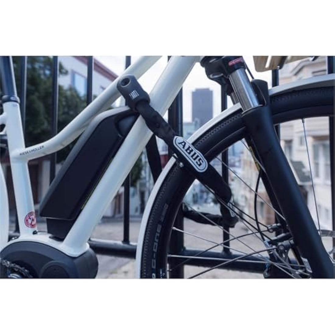 ABUS Steel-O-Chain 9808K chain lock - Bike lock with XPlus cylinder for protection against tampering - security level 11 - 8 mm thick - 110 cm long - Black