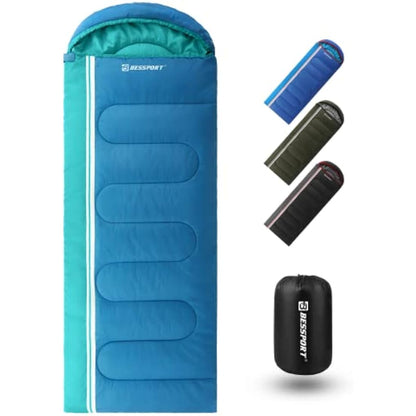 Bessport Sleeping Bag for Camping 3-4 Seasons Waterproof Lightweight Sleeping Bag in 5°C to 15°C for Adults, Camping and Outdoor Use