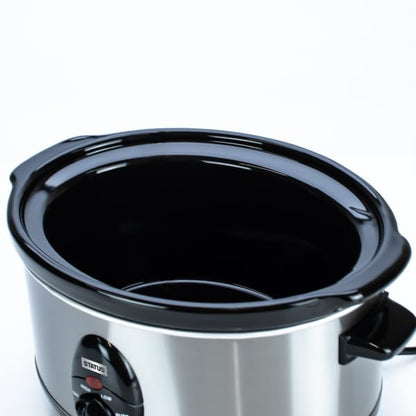STATUS San Antonio Oval Slow Cooker | 6.5L Slow Cooker Large | 320W Stainless Steel | SANANTONIO1PKB2