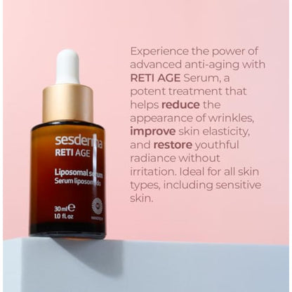 Sesderma Retiage Liposomal Serum – Anti-aging serum with 3 retinoids – Wrinkles, firmness, and hydration – 30 ml