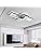 ASDMD LED Ceiling Light, 45W Modern Dimmable Ceiling Lighting, Square Ceiling Lamp with Remote Control for Living Room Dining Room Bedroom, 2700-6500K Close to Ceiling Light Fixture (Black, 80CM)