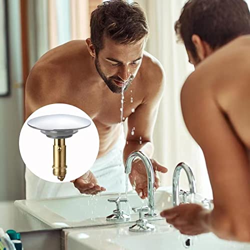 Bathroom Push Pop-Up Click Clack Plug Stopper, 66mm Push Sink Drain Plug Pop-up Stopper, Pop Up Sink Plug for Kitchen Bathroom Washbasin Bath