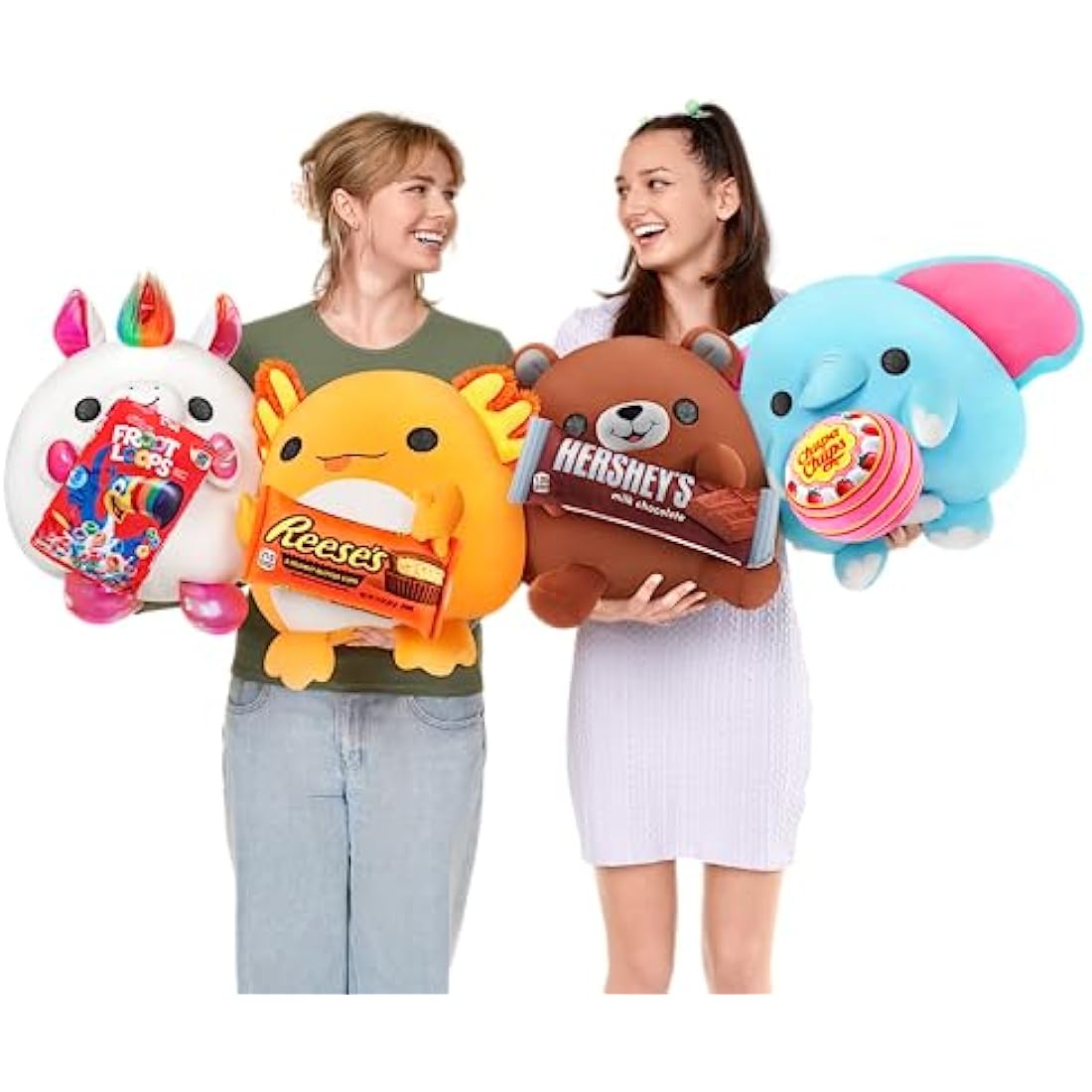 Snackles Series 1 Cow (Mike and Ike), Surprise Medium Plush, Ultra Soft Plush, 28 cm, Collectible Plush with Real Brands (Cow)