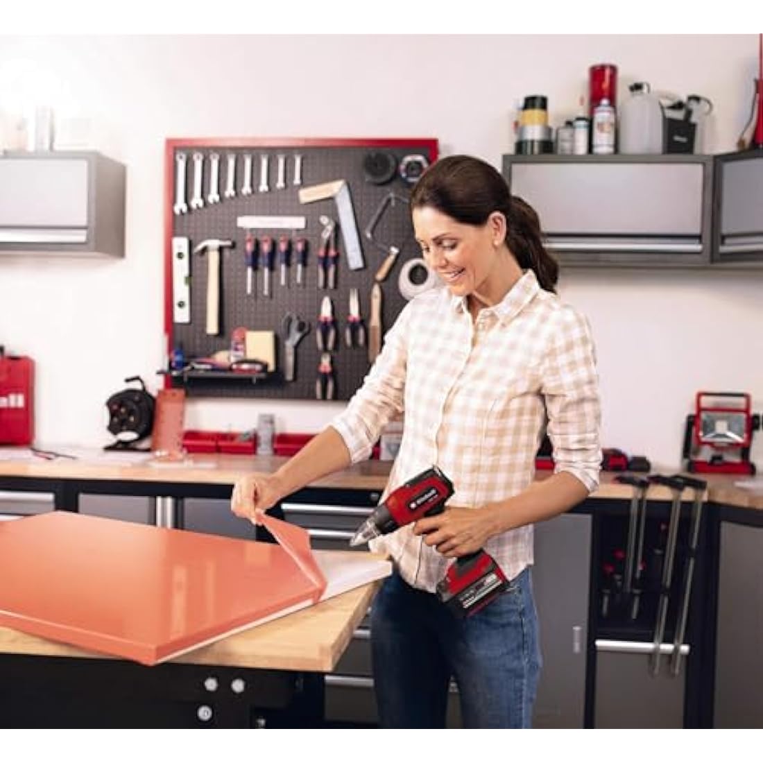 Einhell Power X-Change 18V Cordless Heat Gun - Battery Powered Hot Air Gun With Accessories For Paint Stripping, Vinyl, Crafts, Resin - TE-HA 18 Li Solo (Battery Not Included)
