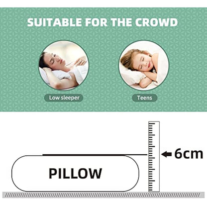 NOFFA Thin Pillow for Adults, 2.4” Slim Memory Foam Pillow Flat for Sleeping, Low Profile for Kids/Stomach Sleeper, Standard with Washable Cover