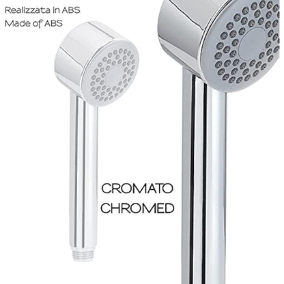 Gedy Chrome, G-Trendy 01, 1 Jet Shower, ABS Shower Head with Finish, 5 Years Warranty, R&D Design, Sand Filter Included, One Size