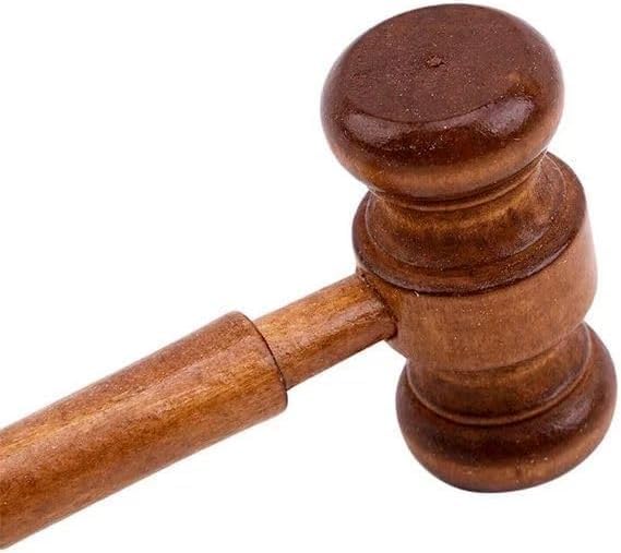 Rzcin Brown Handmade Wooden Gavel, Vintage Judge Gavel, Auction Gavels, Props and Clothing Accessories, Office Desk Accessories