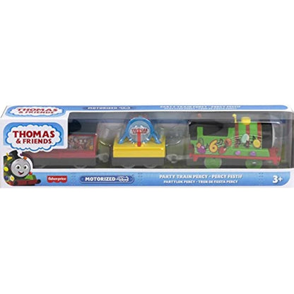 Thomas & Friends Motorized Toy Party Train Percy Battery-Powered Engine for Preschool Kids Ages 3+ Years, HDY72