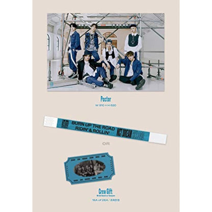 NCT Dream - Reload [Ridin ver.] Album+Pre-Oder Benefit+Folded Poster+Extra Photocards Set