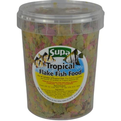 Supa Aquarium Fish Food Tropical Flake 1 Litre | Premium Quality Nutritious Fish Food Offering a Complete Balanced Diet